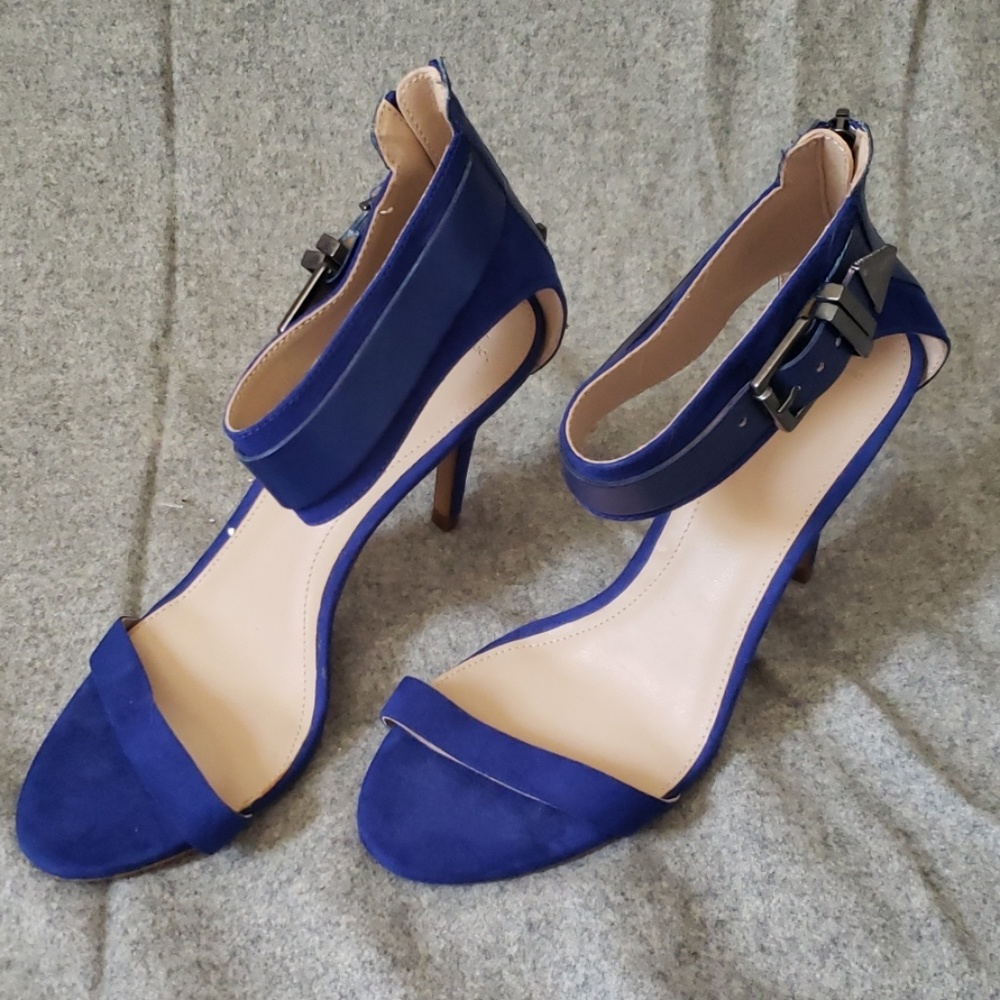 Zara strappy electric blue heels